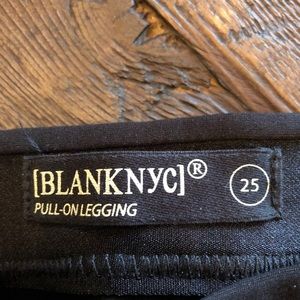 BLANKNYC Suede/Nylon Black Pull-On Leggings
